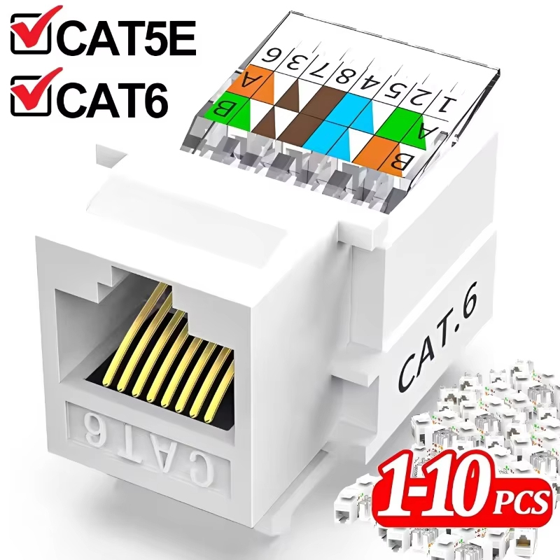 Patch Panel Cat6 - โมดูลเครือข่าย RJ45 ขั้วต่อ RJ45 ซ็อกเก็ตข้อมูล สาย