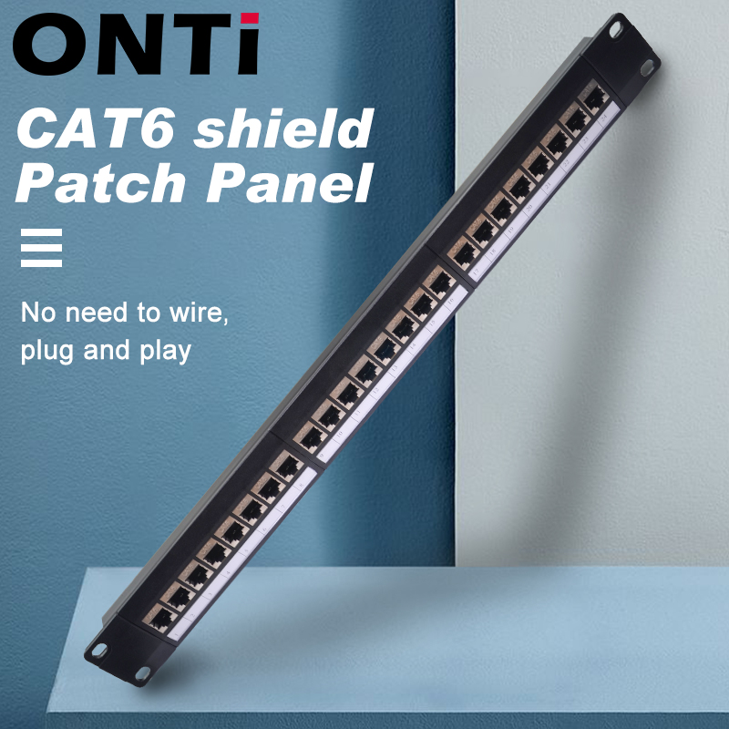 Patch Panel Cat6 - ONTi 19in 1U Rack 24พอร์ต CAT6