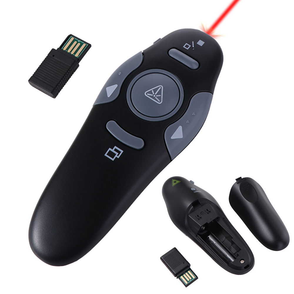 Presentation Remote Laser - รีโมทควบคุมพาวเวอร์พอยต์แบบ USB สำหรับการนำเสนอ สมาร์ทเพรสเซนเตอร์ ปากกาเลเซอร์ ฟลิปเพ็น