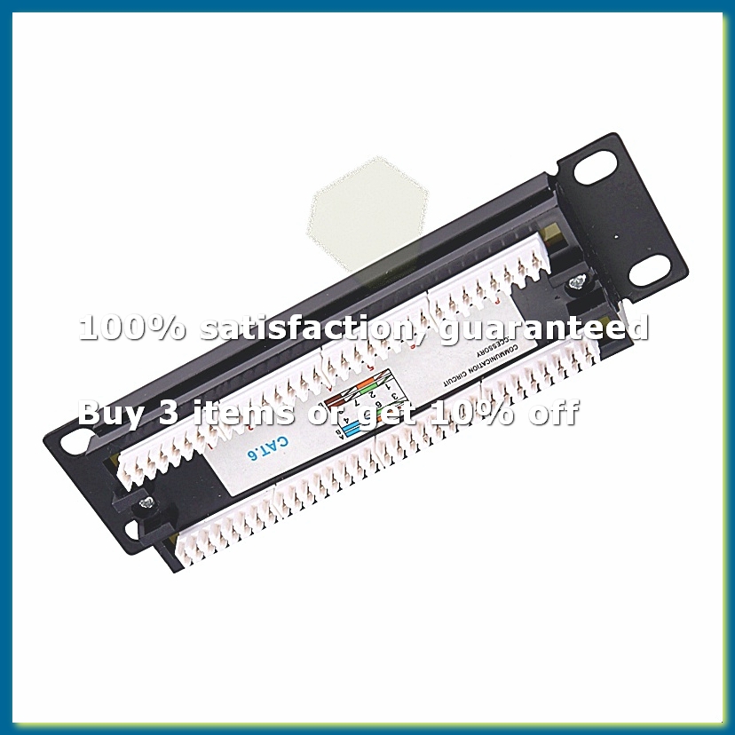 Patch Panel Cat6 - แผงแพทช์ CAT6 8 พอร์ต สำหรับติดตั้งในตู้แร็ค ขนาด