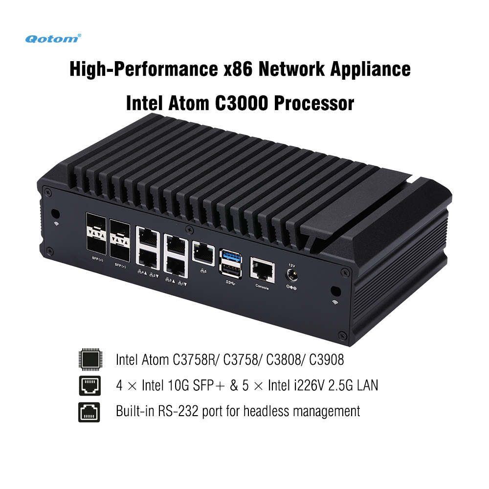 Thin Client Mini Pc - มินิพีซี Q20300G9 ซีพียู Atom C3000, พอร์ต
