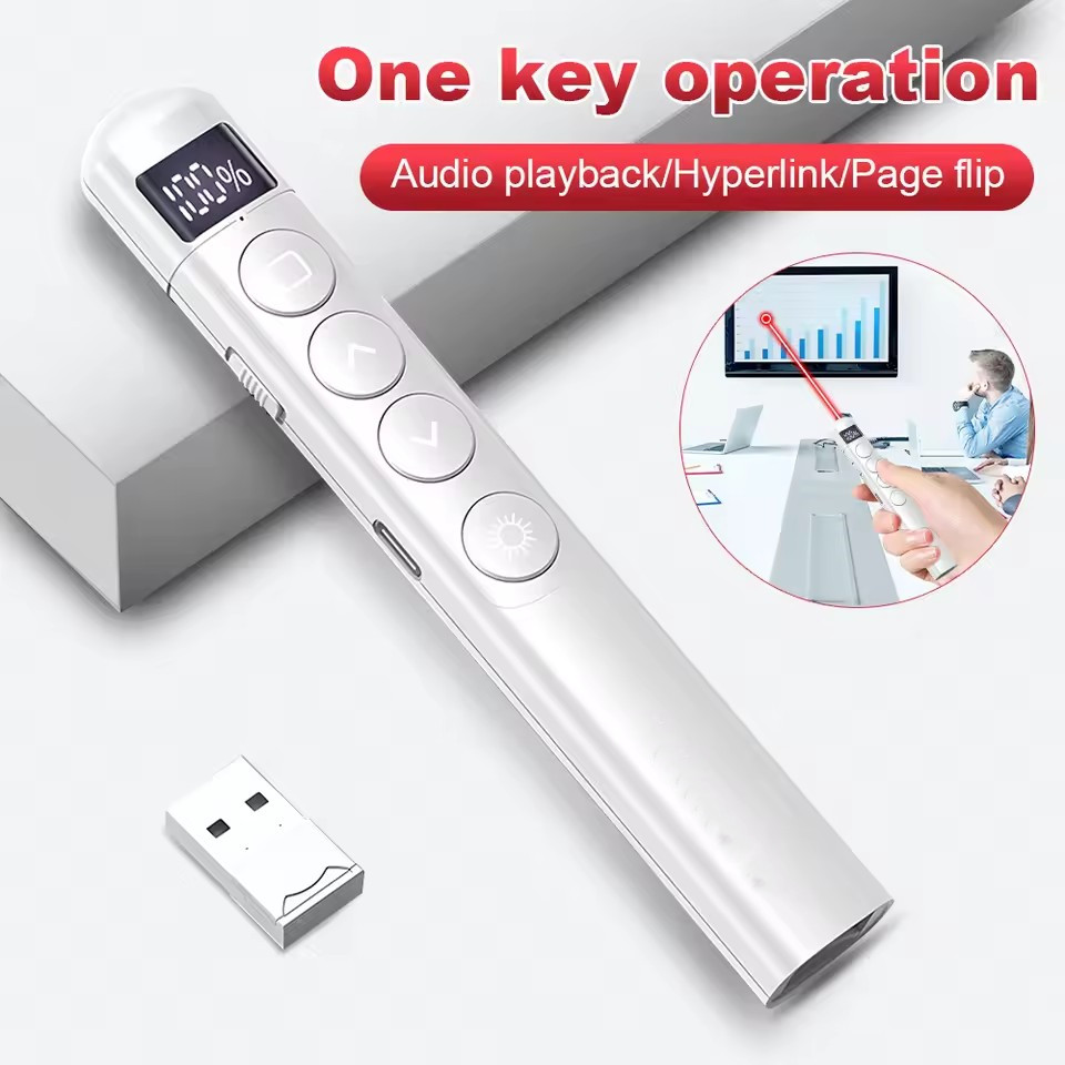 Presentation Remote Laser - ปากกาควบคุมโปรเจคเตอร์ไร้สายแบบใหม่ พร้อมรีโมทคอนโทรลอินฟราเรด สำหรับโปรเจคเตอร์และพาวเวอร์พอยต์