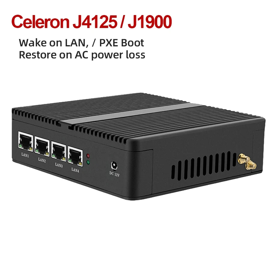 Thin Client Mini Pc - ไฟร์วอลล์ เราเตอร์ Pfsense มินิพีซีไร้พัดลม Celeron J1900