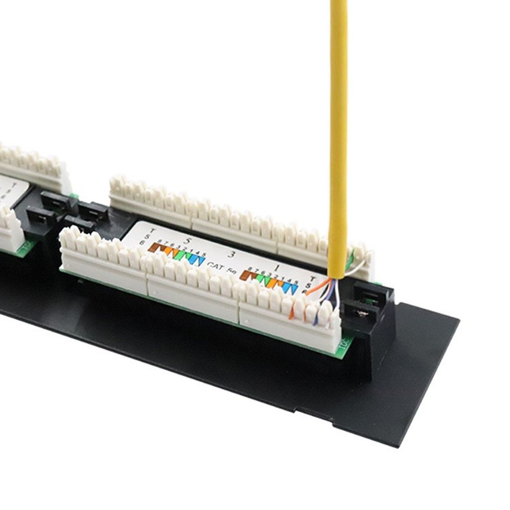 Patch Panel Cat6 - แผงแพทช์ติดผนัง 12 พอร์ตสำหรับ CAT.5A และ CAT.6