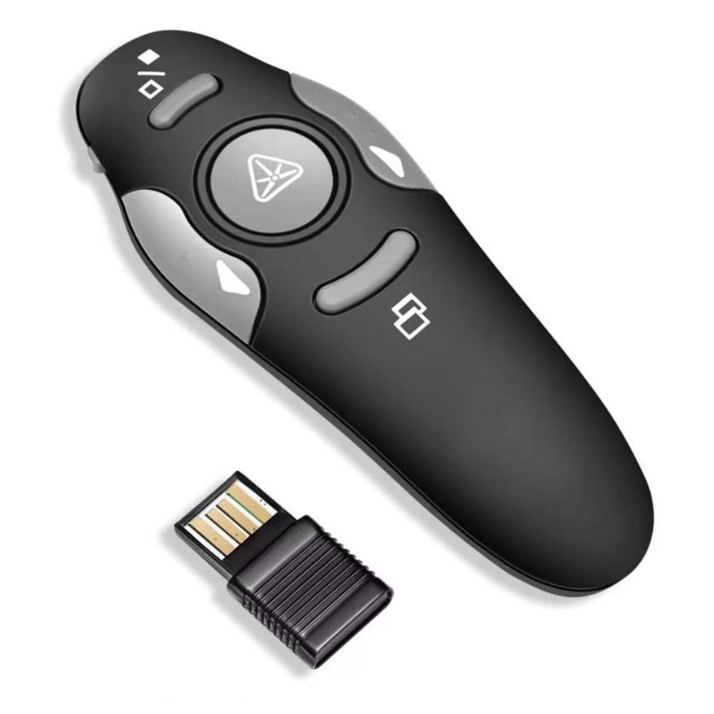 Presentation Remote Laser - รีโมทควบคุมพาวเวอร์พอยต์แบบสมาร์ทพรีเซนเตอร์ สำหรับการประชุม พร้อมปากกาเลเซอร์ ตัวชี้เลเซอร์ และรีโมทอินฟราเรด