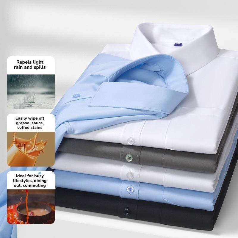 เสื้อเชิ้ตแขนยาวกันน้ำและกันน้ - Tech Office Wear Men บทวิจารณ์และราคา