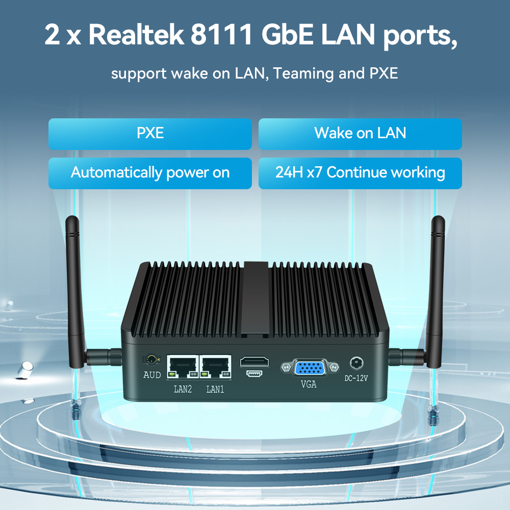 มินิพีซีไร้พัดลม IPC Intel J19 - Thin Client Mini Pc บทวิจารณ์และราคา