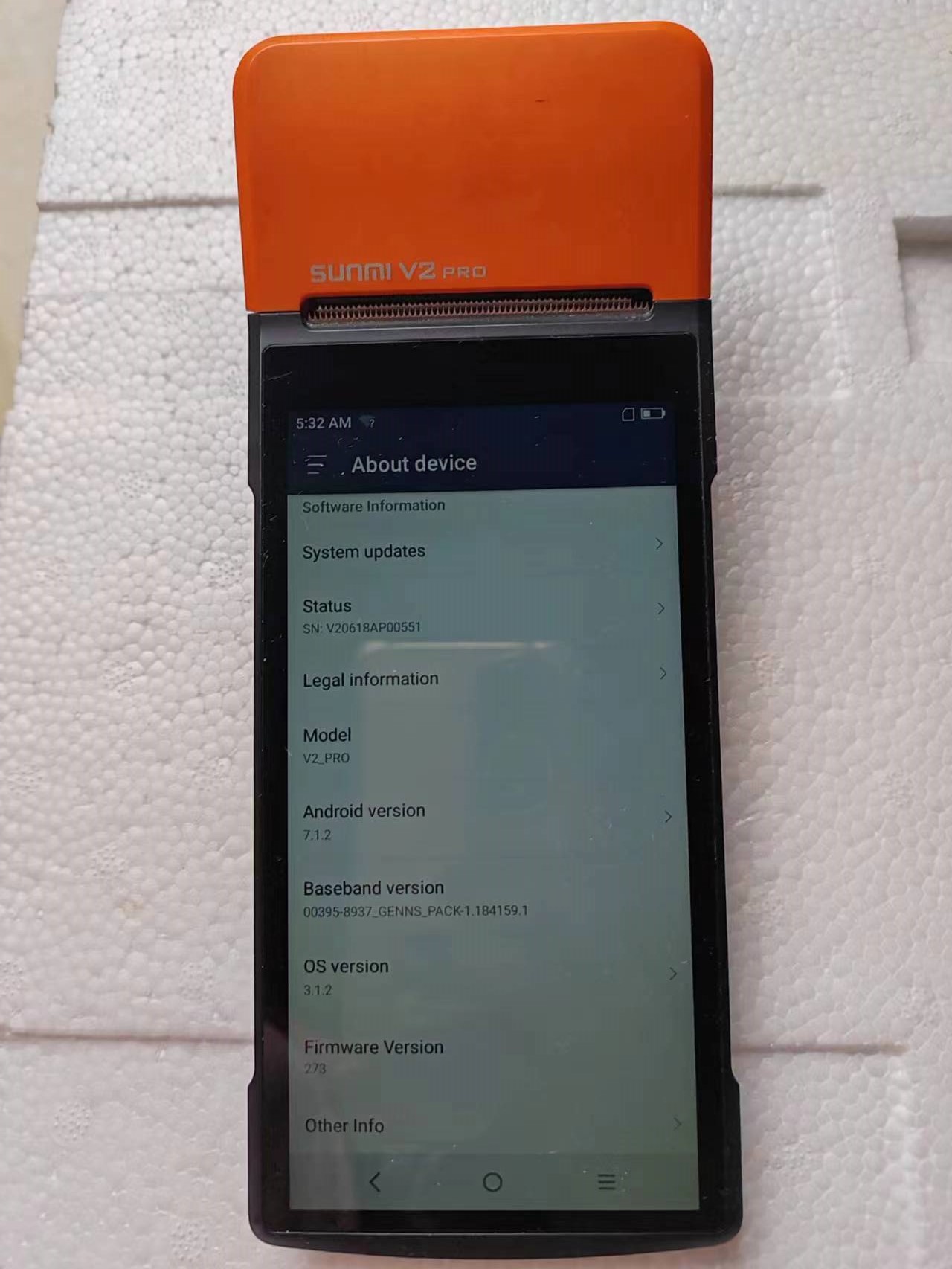 ใช้ V2โปรแอนดรอยด์7.1 POS เทอร - Pos Terminal Android บทวิจารณ์และราคา