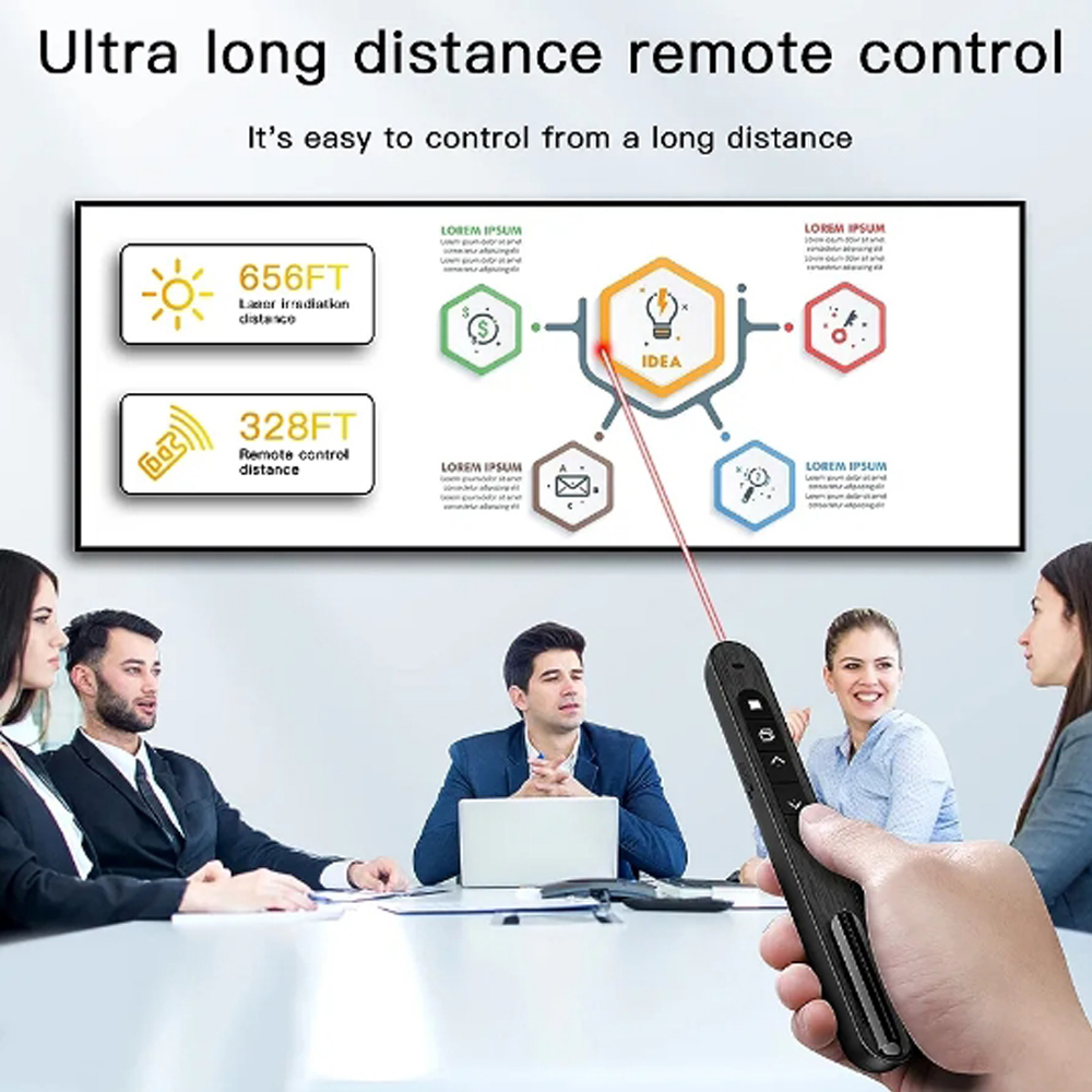 ใหม่ Wireless Presenter สีแดงเ - Presentation Remote Laser บทวิจารณ์และราคา