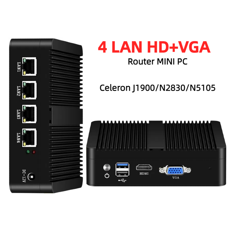 มินิพีซีไร้พัดลม 4 พอร์ตอีเธอร - Thin Client Mini Pc บทวิจารณ์และราคา